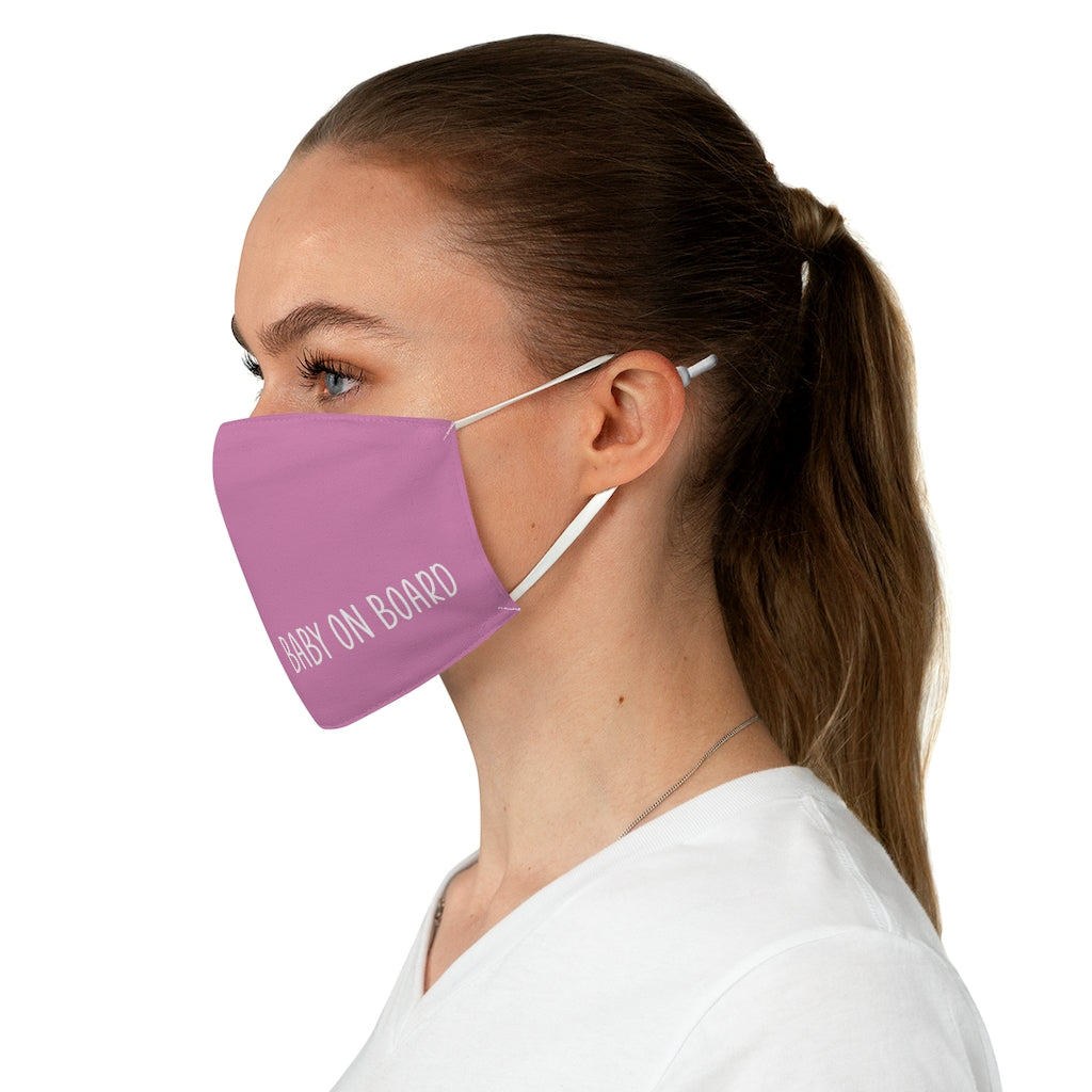 Baby on Board Cloth Face Mask - Pink