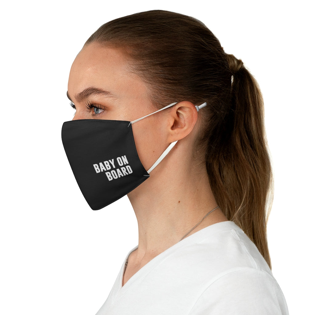 Baby on Board Cloth Face Mask - Black