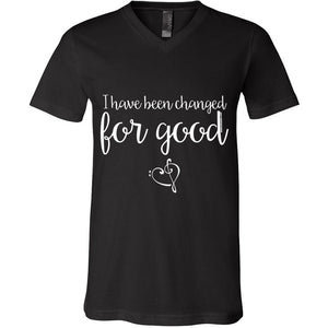 Changed For Good - Unisex Short Sleeve V-Neck Jersey Tee